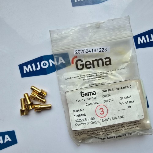 GEMA NOZZLE IG06 5014-01270 PRICE FOR 5 PSC new old stock
