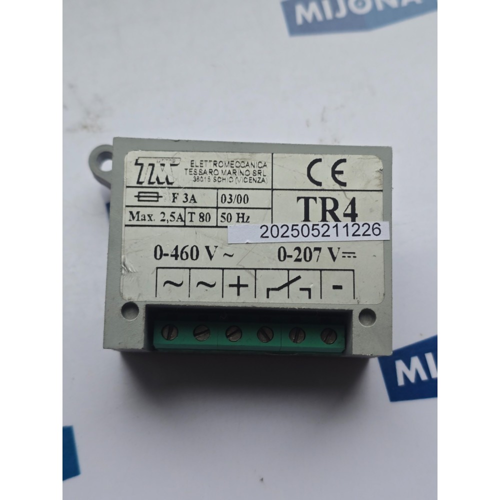 ELETTROMECCANICA TESSARO MARINO SRL TM TR4 F 3A ,AX 2,5A 50HZ 0-207V