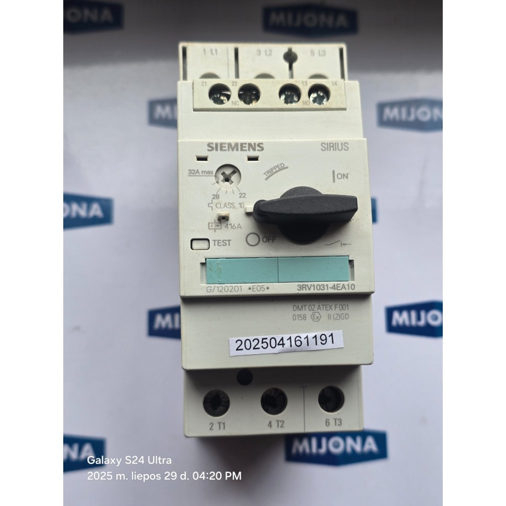 Siemens SIRIUS MOTOR PROTECTOR 3RV1031 4EA10 22-32A 416A 3RV1031-4EA10 Siemens SIRIUS MOTOR PROTECTOR 3RV1031 4EA10 22-32A 416A 3RV1031-4EA10