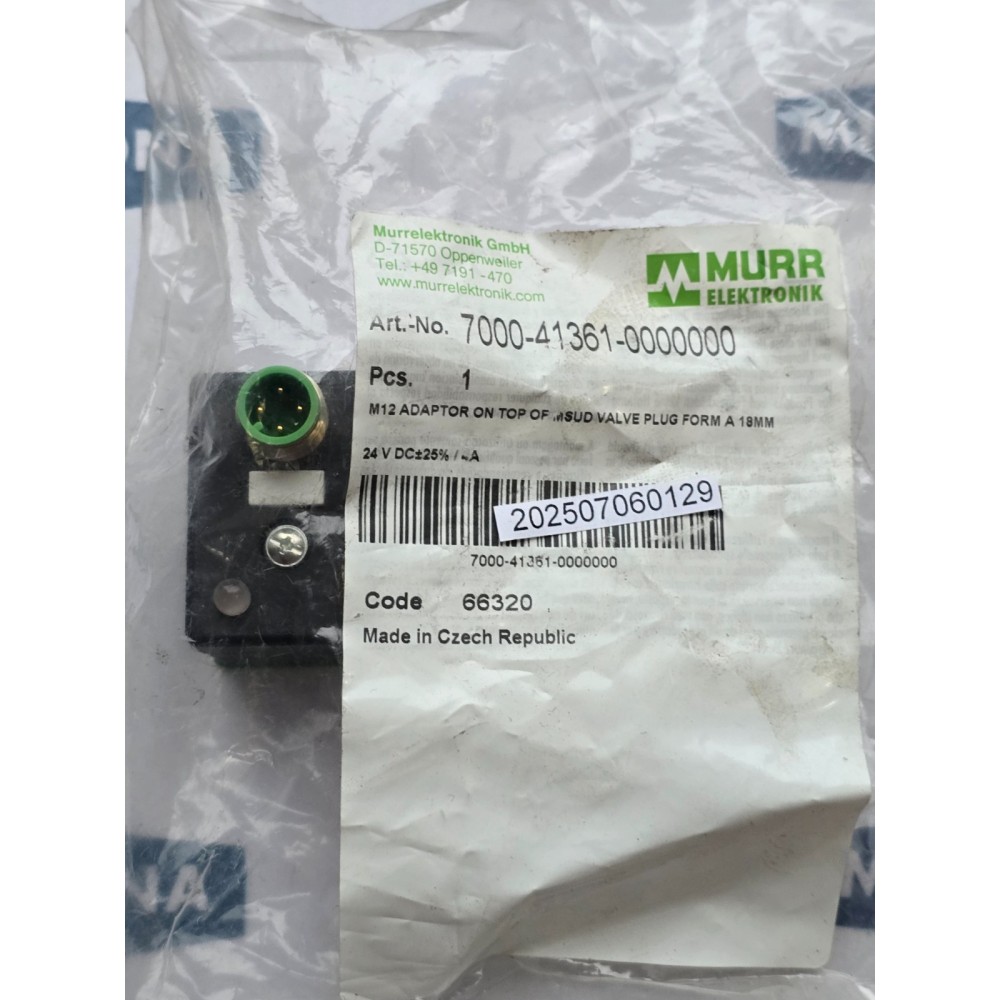 Murr Elektronik 7000 41361 0000000 66320 M12 ADAPTOR ON TOP Murr Elektronik 7000 41361 0000000 66320 M12 ADAPTOR ON TOP