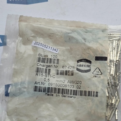 Preis pro 100 Stück Harting R15 STI C 0,5 MM2 AWG 20 R15-STI-C (new old stock) Preis pro 100 Stück Harting R15 STI C 0,5 MM2 AWG 20 R15-STI-C (new old stock)