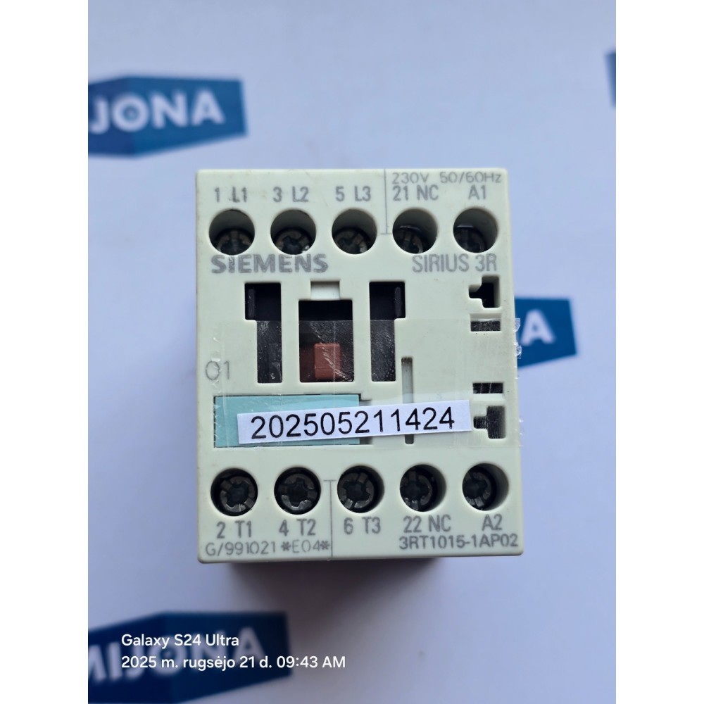 SIEMENS SIRIUS 3RT1015 1AP02 CONTACTOR 3RT10151AP02 3RT1015-1AP02 230V 50 60HZ