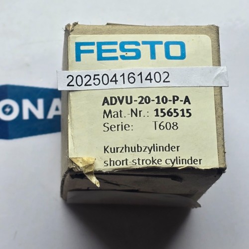 FESTO ADVU 20 10 P A SHORT STROKE CYLINDER 156515 ADVU-20-10-P- A NEW OLD STOCK
