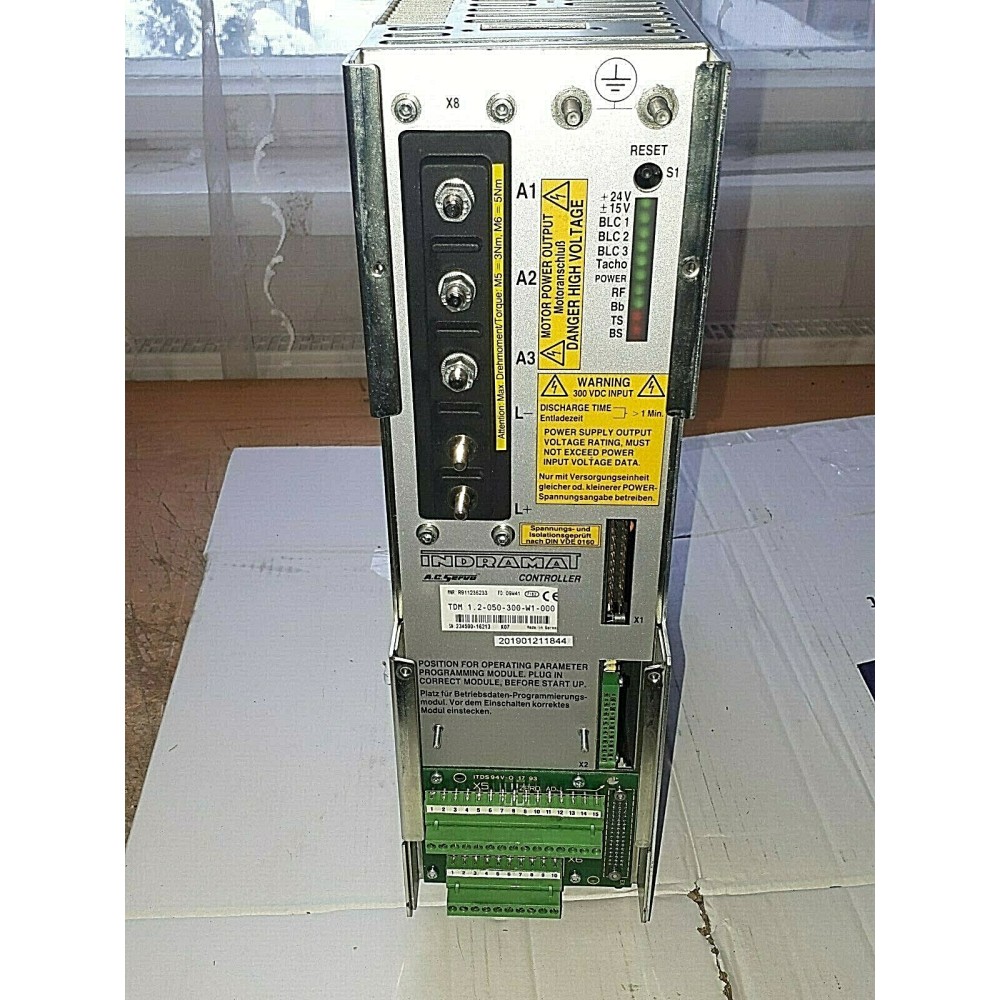 Indramat TDM 1 2 050 300 W1 000 Module Servo Controller Programming