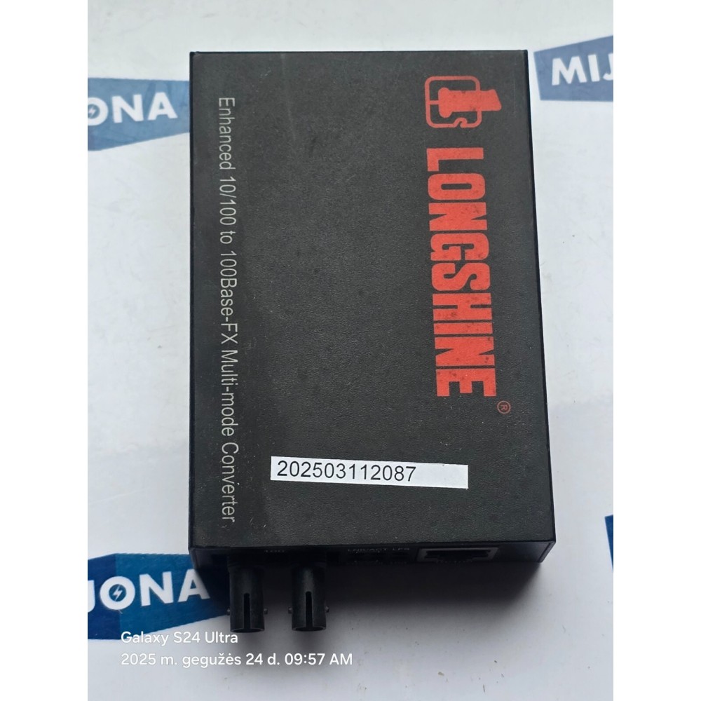 LONGSHINE ENHACED 10/100 TO BASE FX MULTI MODE CONVERTER 12VDC NEW OLD STOCK
