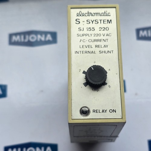 Electromatic S SYSTEM SJ 155 220 SUPPLY 220V AC AC CURRENT LEVEL RELAY INTERNAL