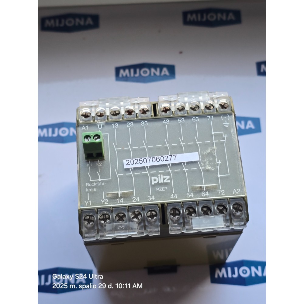Pilz PZE/7 230VAC 6S 1Ö safety relay 230VAC 6VA 5060HZ PZE 7