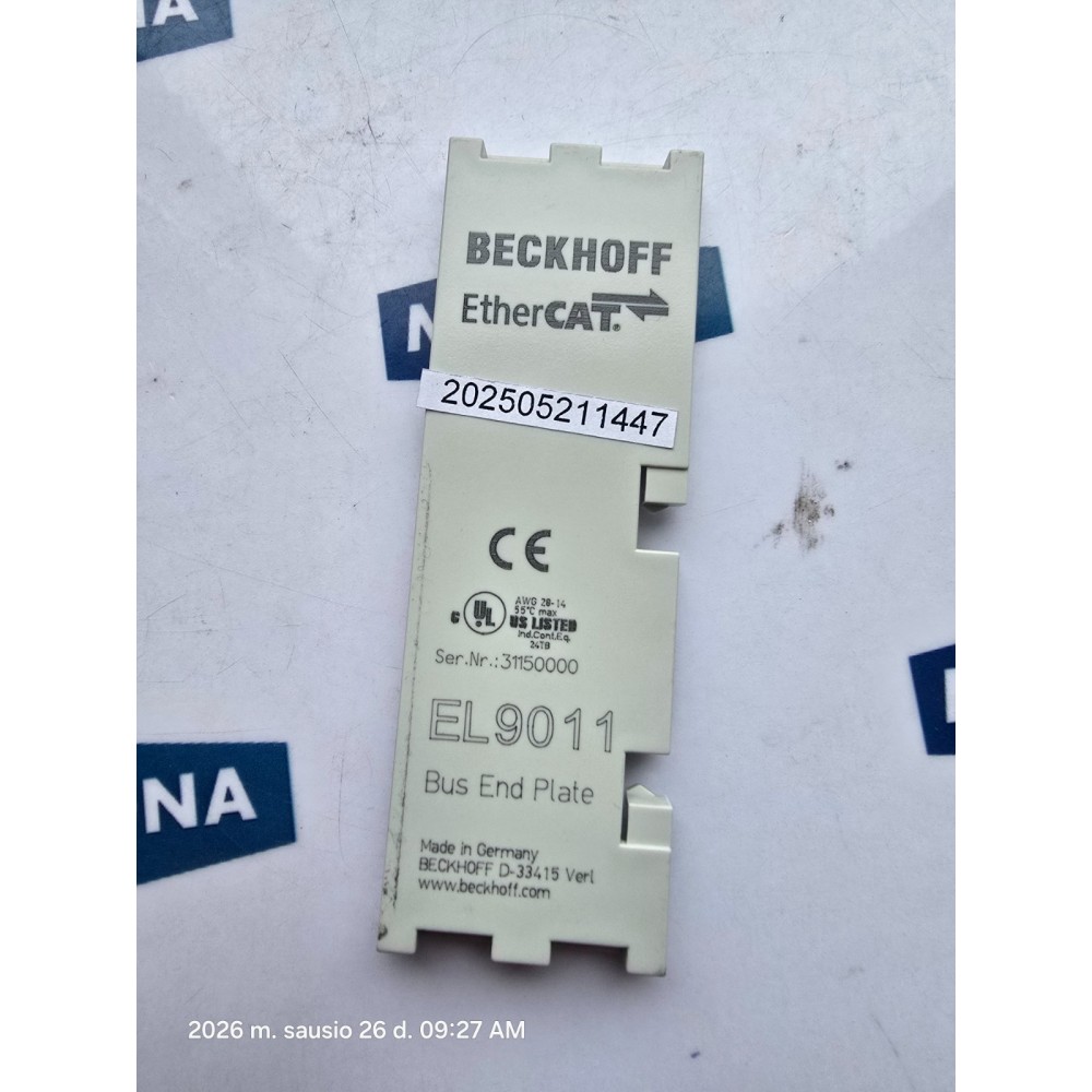 Beckhoff EL9011 BUS END PLATE ETHERCAT 31150000 NEW OLD STOCK)