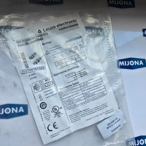 Leuze ISS 212MM 4NO 4E0 S12 4mm M12 INDUCTIVE SWITCH  50109685