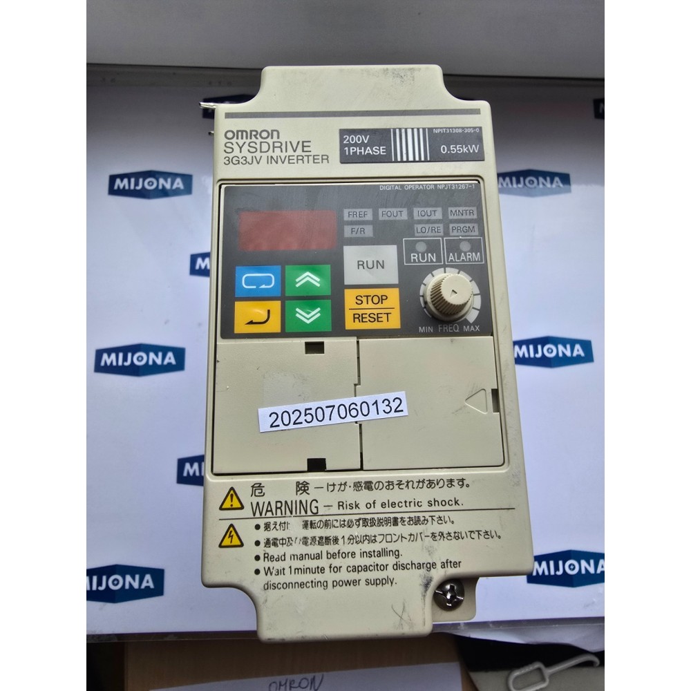 OMRON  SYSDRIVE 3G3JV INVERTER  1 PHASE 200V  0.55KW 3G3JV AB004