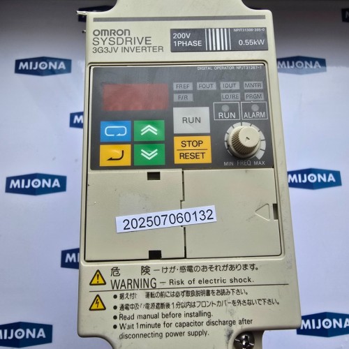 OMRON  SYSDRIVE 3G3JV INVERTER  1 PHASE 200V  0.55KW 3G3JV AB004