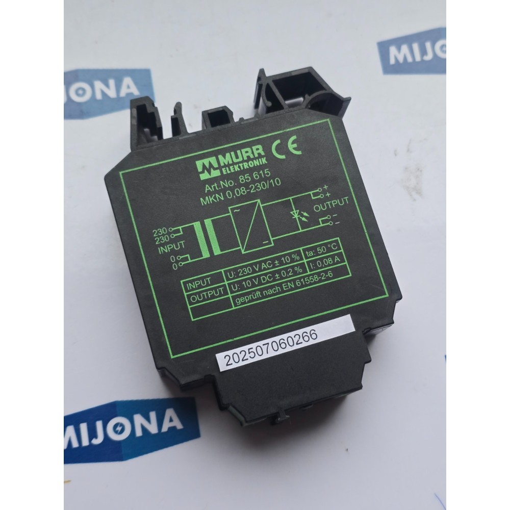 Murr Elektronik  85615 MKN 0,08-230/10 POWER MODULE