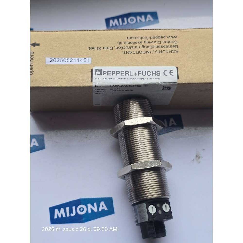 Pepperl + Fuchs UC500 30GM70 2E2R2 V15 Ultrasonic Sensor 238375 NEW OLD STOCK