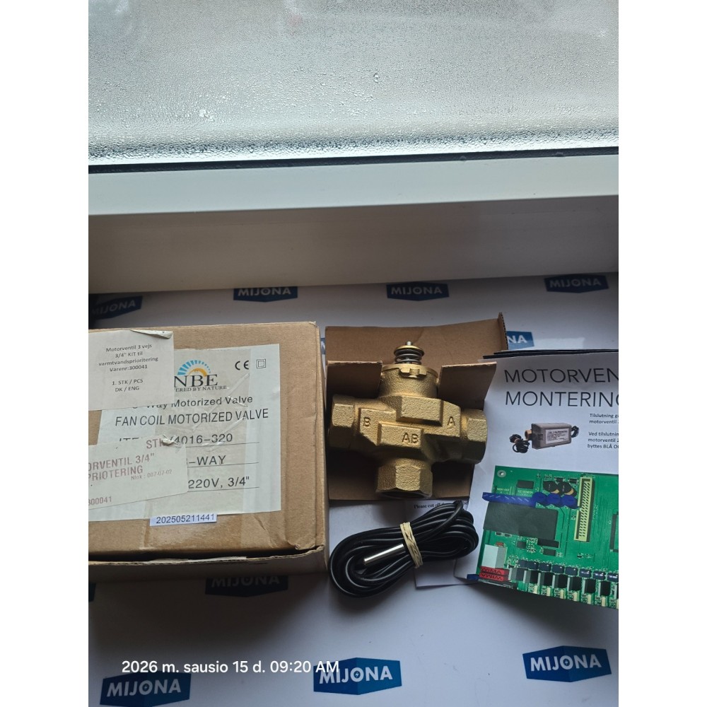NBE FAN COIL MOTORIZED VALVE V 4016 320 220V 3/4  V4016-320 (new old stock)