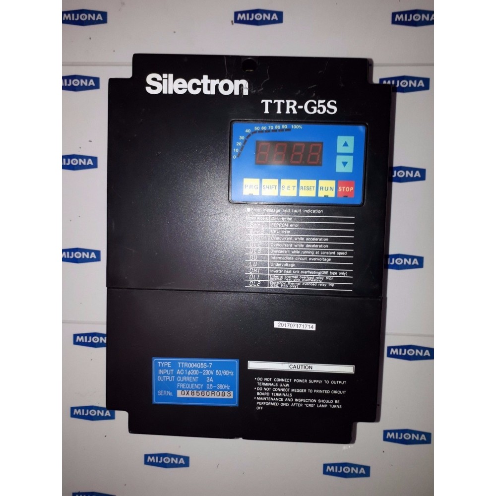 Silectron Type: TTR004G5S-7 200-230V 50-60Hz