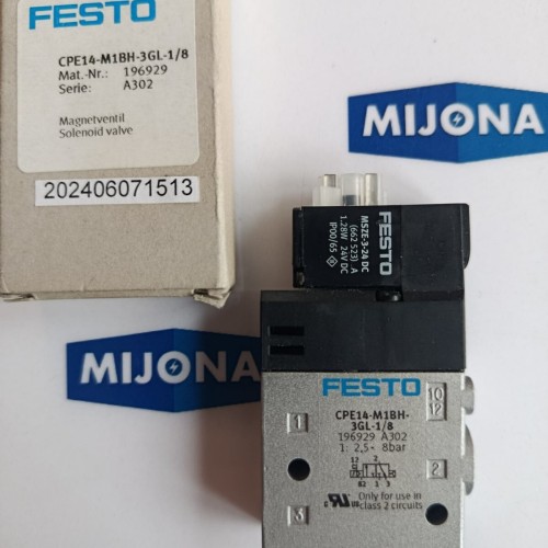 FESTO SOLENOID VALVE CPE14-M1BH-3GL-1/8 NEW OLD STOCK FESTO SOLENOID VALVE CPE14-M1BH-3GL-1/8 NEW OLD STOCK