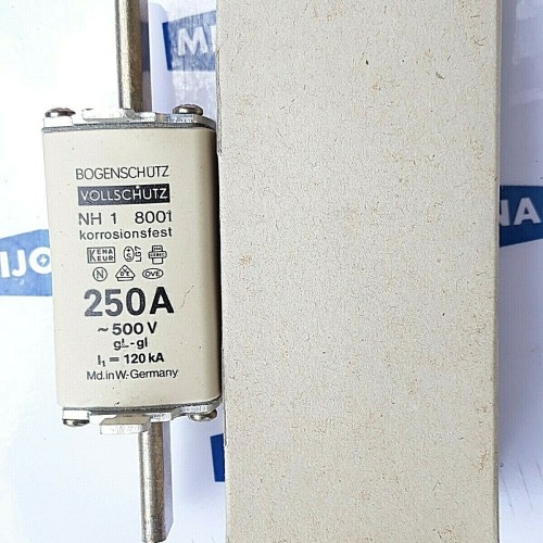 BOGENSCUTZ VOLLSCHUTZ 8001 250705 NH1 250A 500V gL 120kA (NEW OLD STOCK)