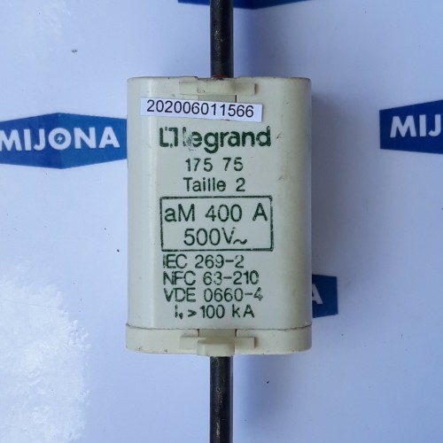 Legrand 175 25 aM 400A T3 500V IEC 269-2 NFC 63-210 VDE0660-4 100kA (old stock)