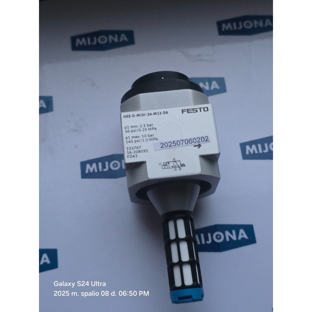 FESTO HEE D MIDI 24 M12 SA ON OFF  533767 HEE-D-MIDI-24-M12-SA NEW OLD STOCK