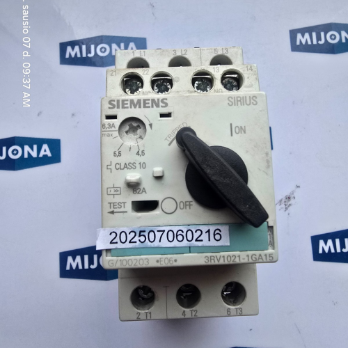 Siemens SIRIUS 3RV1021 1GA15 Motor Protection Circuit Breaker 4,5- 6,3A