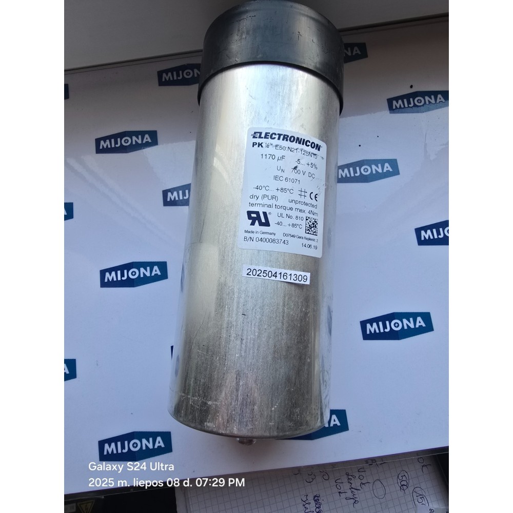 ELECTRONICON PK16 E50 N21 125N10 Capacitor  new old stock)