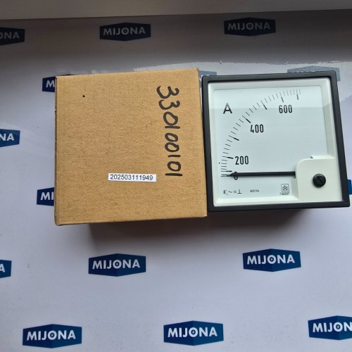 Iskra FQ0207 32385 SCALE BIANCO DIAL 600 1A Voltmeter (NEW OLD STOCK)