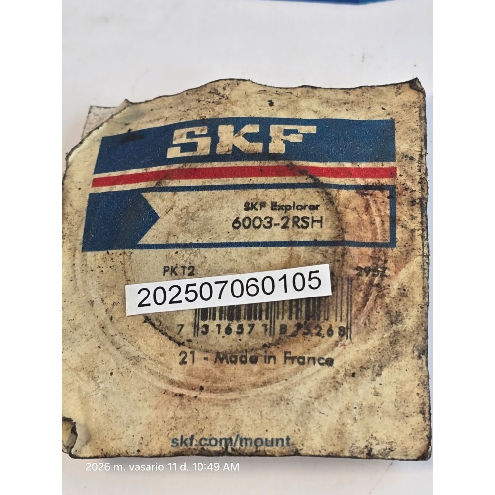 SKF EXPLORER 6003 2RSH BEARING 6003-2RSH  (new old stock)