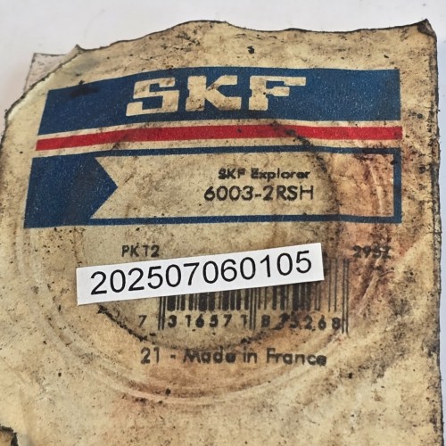 SKF EXPLORER 6003 2RSH BEARING 6003-2RSH  (new old stock)