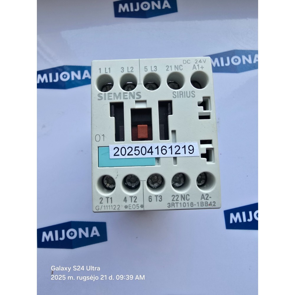 SIEMENS SIRIUS 3RT1016 1BB42 CONTACTOR 3RT10161BB42 3RT1016-1BB42 DC 24V