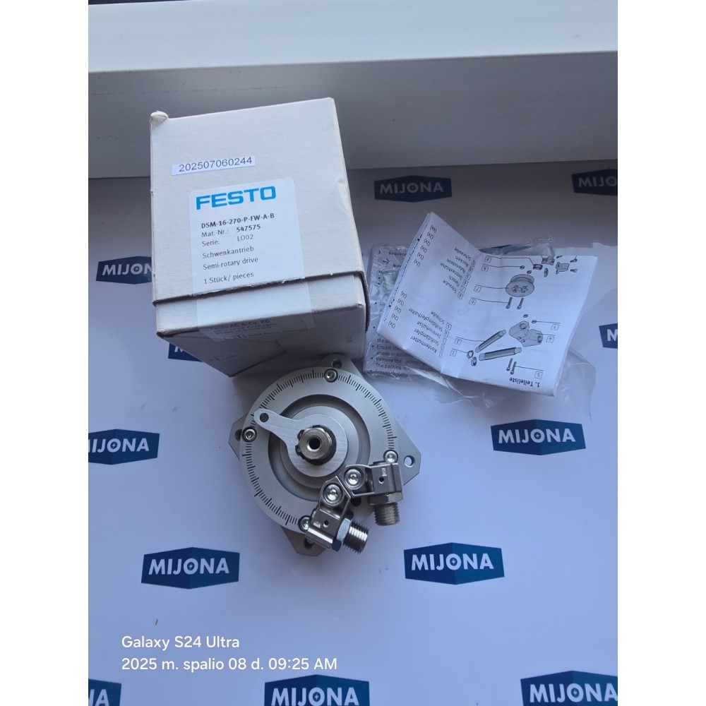 Festo DSM 16 270 P FW A B 547575 SEMI ROTARY DRIVE DSM-16-270-P-FW-A-B NEW STOCK