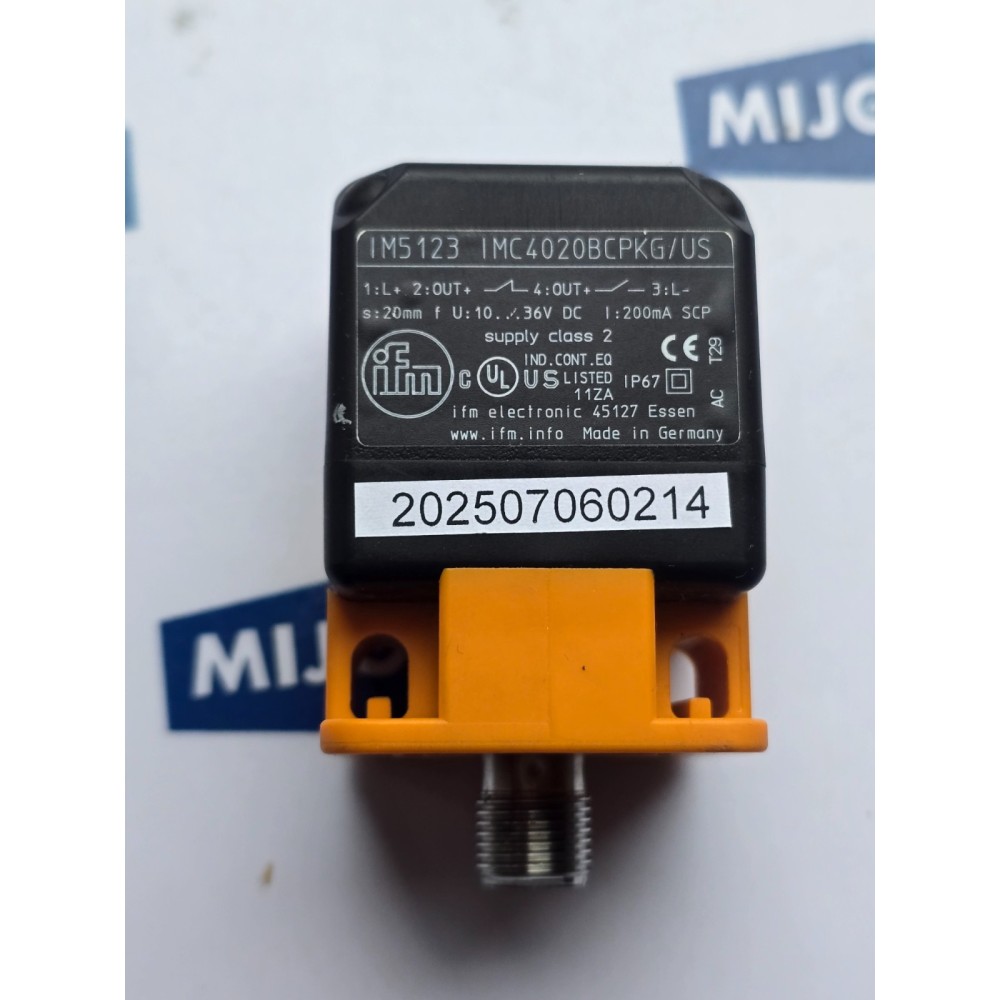 Ifm electronic IM5123 IMC4020BCPKG US NDUCTIVE SENSOR Ifm electronic IM5123 IMC4020BCPKG US NDUCTIVE SENSOR