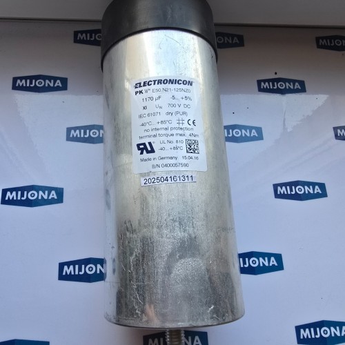 ELECTRONICON PK16 E50 N21 125NZ0 Capacitor (new old stock)