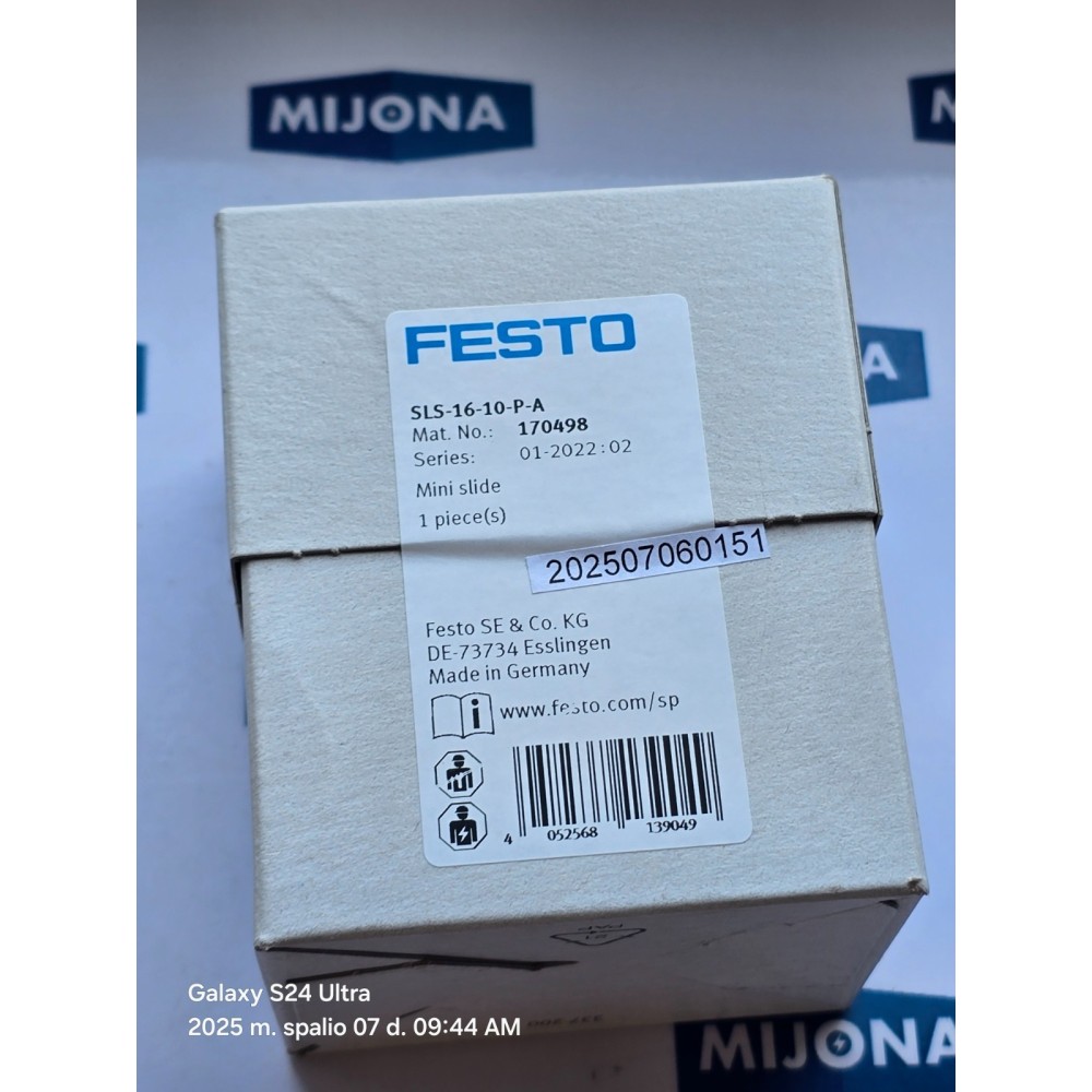 FESTO SLS-16-10-P-S 170498 SLS 16 10 P S MINI SLIDE