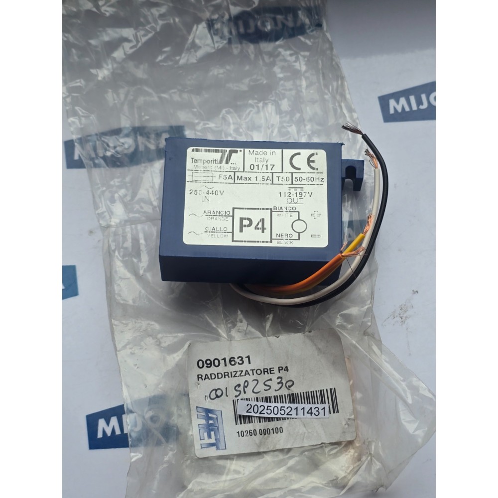 TEMPORITI F5A 1.5A 0901631  RADDRIZZATORE P4  RECTIFIER