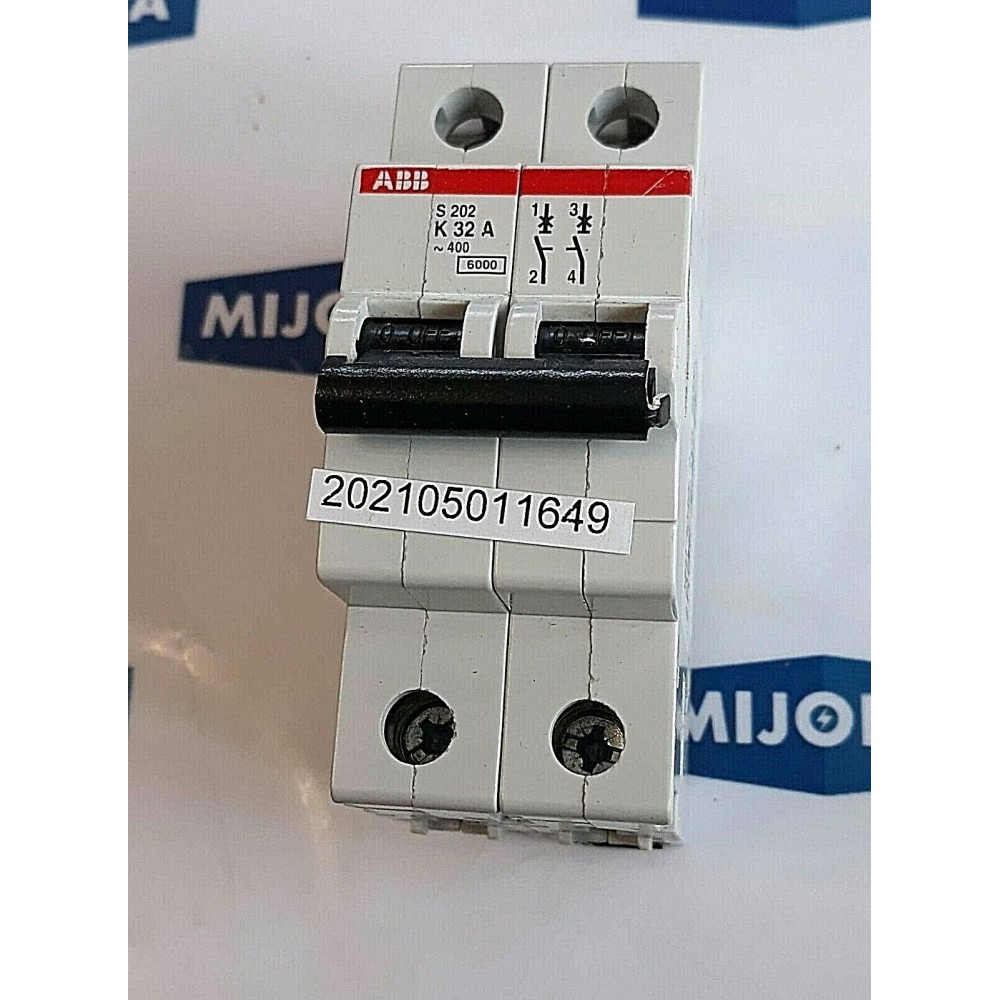 ABB S202 K32 A Circuit Breaker S202K32A 400V ABB S202 K32 A Circuit Breaker S202K32A 400V