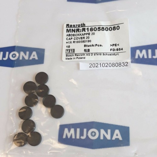 Rexroth R160580080 CAP COVER PRICE FOR 10PSC NEW OLD STOCK Rexroth R160580080 CAP COVER PRICE FOR 10PSC NEW OLD STOCK