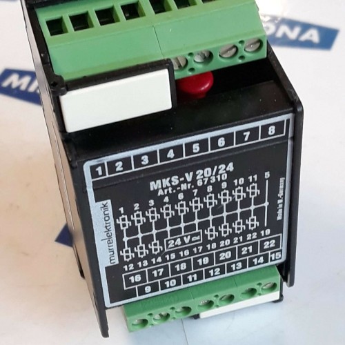 MURR ELEKTRONIK MKS V 20 24 67310 24V Viristor Block (NEW OLD STOCK) MURR ELEKTRONIK MKS V 20 24 67310 24V Viristor Block (NEW OLD STOCK)
