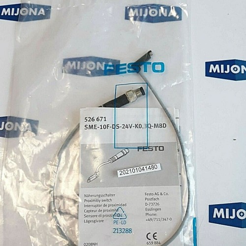 FESTO SME 10F DS 24V K0 3Q M8D Proximity switch Näherungsschalter 526 671 FESTO SME 10F DS 24V K0 3Q M8D Proximity switch Näherungsschalter 526 671
