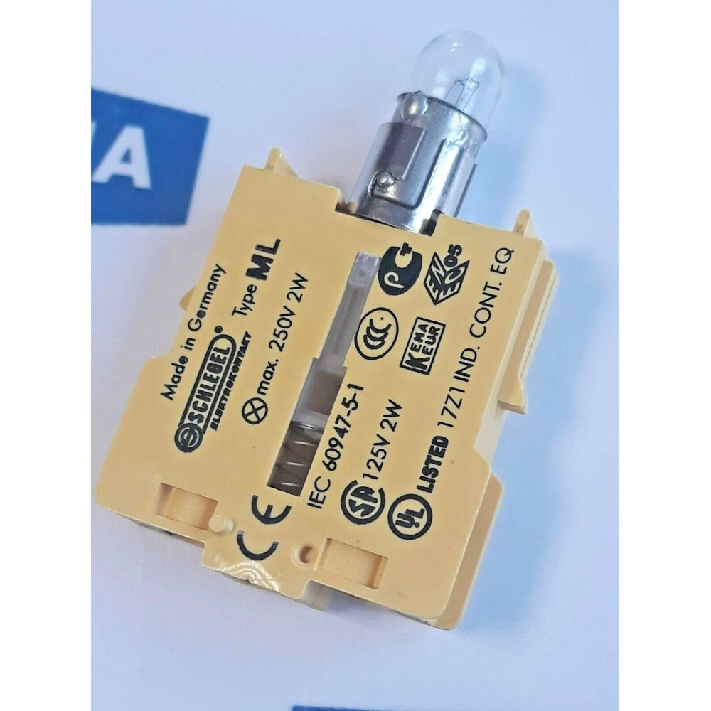 SCHLEGEL typ ML 250 2W YELLOW Lamp module with lamp new old stock