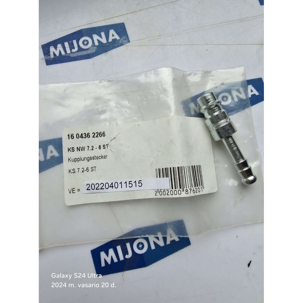 KS NW 7.2 - 6 ST KUPPLUNGSSTECKER KS 7.2-6 ST COUPLING PLUG R25 NEW OLD STOCK