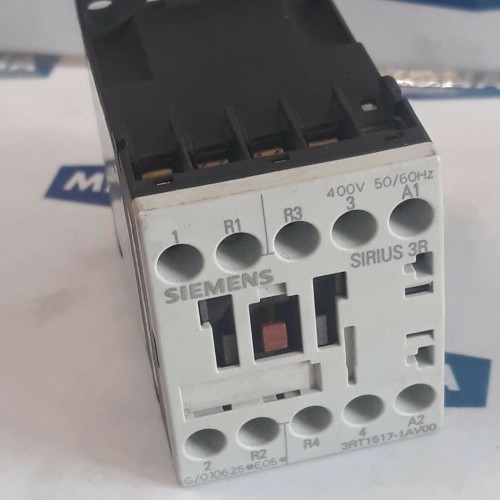 SIEMENS SIRIUS 3R 3RT1517 1AV00 50-60HZ 400V CONTACTOR 5,5KW 4P 400V AC 2NO 2NC