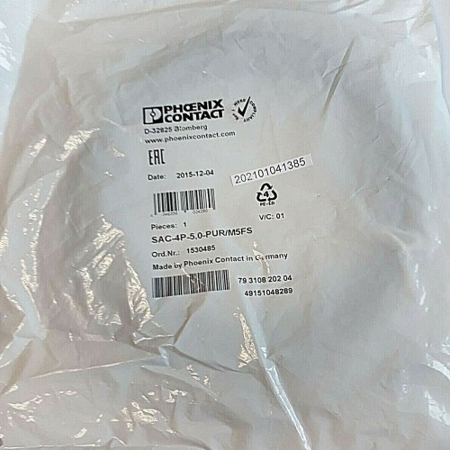 Phoenix Contact SAC 4P 5,0 PUR M5FS L=5M 1530485
