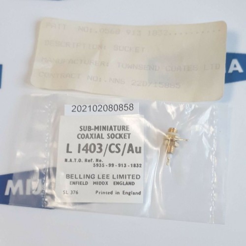 Belling Lee L I403 CS AU SL 376 5935 99 913 1832 SUB MINIATURE COAXIAL SOCKET
