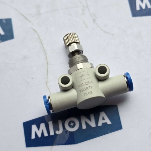 FESTO GRO QS 4 193972 GRO-QS-4 FLOW VALVE NEW OLD STOCK FESTO GRO QS 4 193972 GRO-QS-4 FLOW VALVE NEW OLD STOCK