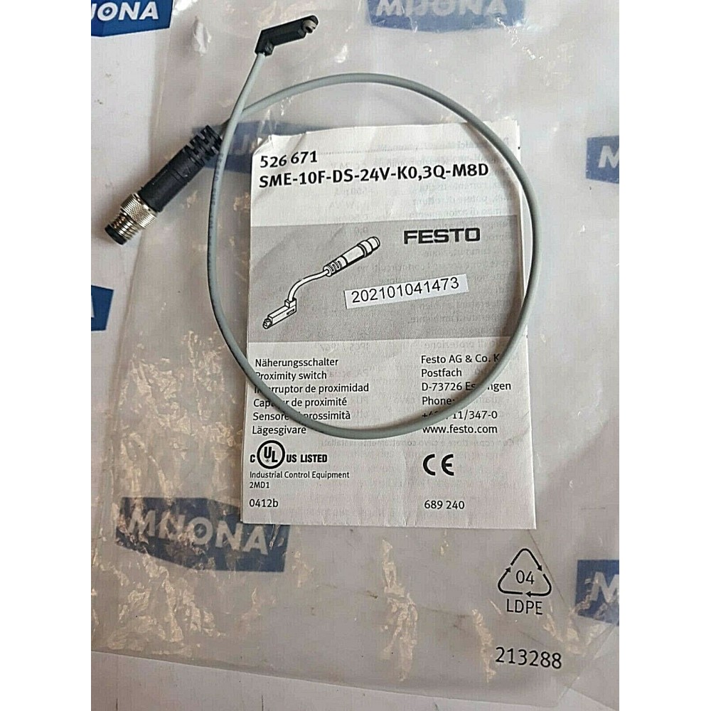 FESTO SME 10F DS 24V K0 3Q M8D Proximity switch 526 671 526671 NEW OLD STOCK FESTO SME 10F DS 24V K0 3Q M8D Proximity switch 526 671 526671 NEW OLD STOCK