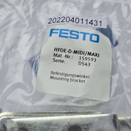 Festo HFOE D MIDI MAXI 159593 MOUNTING BRACKET HFOE-D-MIDI/MAXI NEW OLD STOCK Festo HFOE D MIDI MAXI 159593 MOUNTING BRACKET HFOE-D-MIDI/MAXI NEW OLD STOCK