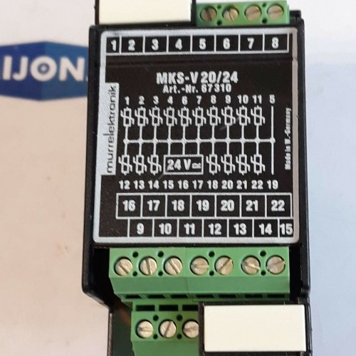 MURR ELEKTRONIK MKS V 20 24 67310 24V Viristor Block (NEW OLD STOCK) MURR ELEKTRONIK MKS V 20 24 67310 24V Viristor Block (NEW OLD STOCK)