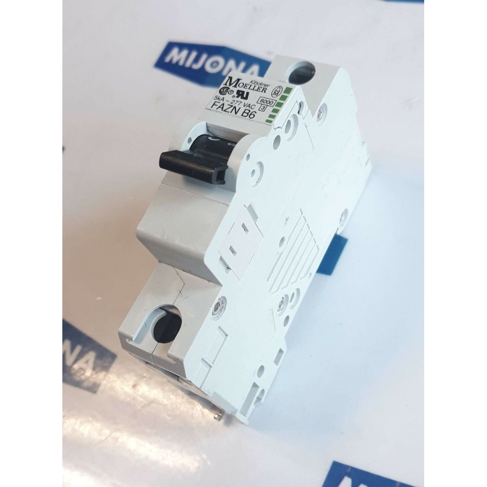 Klöckner Moeller FAZN B6 Circuit Breaker 5kA 277 VAC FAZNC1 Klöckner Moeller FAZN B6 Circuit Breaker 5kA 277 VAC FAZNC1