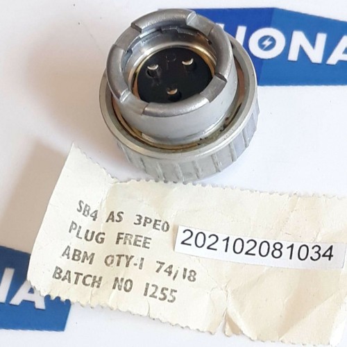 AB connectors ABM 74 18 ABM74 18 ABM7418 SB4 AS 3PE0 3PIN (new old stock)