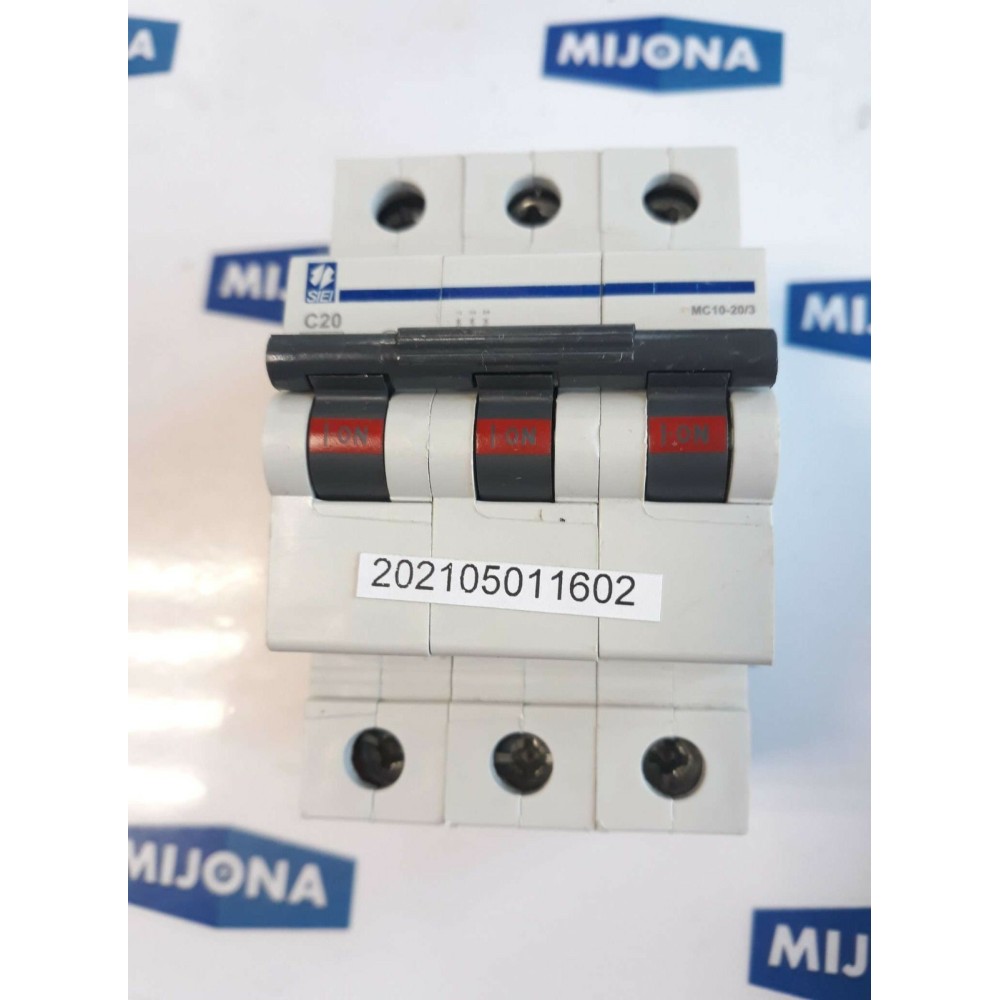 SIEI MC10 20 3 3Pole Circuit Breaker C20 400V SIEI MC10 20 3 3Pole Circuit Breaker C20 400V